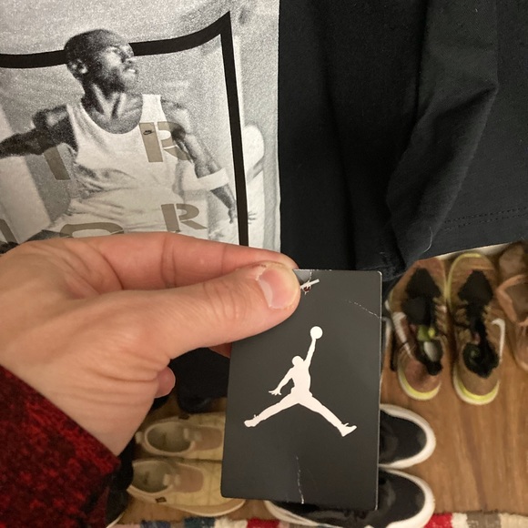 SOLD ❌ - Mercari Air Jordan 4 IV T shirt "Hangtime" black/white red 8077787-011 - Picture 2 of 8